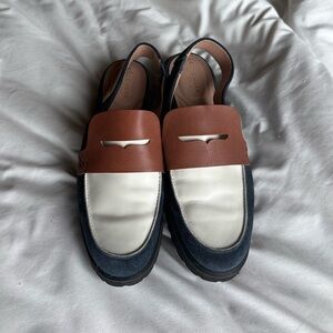 Cole Haan Women's Geneva Loafer in Brown, White, and Black